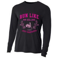 Run Like Mr.Collins Just Proposed Funny Books And Running Cooling Performance Long Sleeve Crew