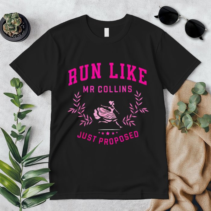 Run Like Mr.Collins Just Proposed Funny Books And Running Premium T-Shirt