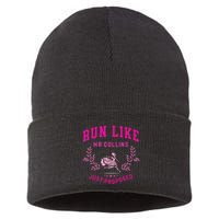 Run Like Mr.Collins Just Proposed Funny Books And Running Sustainable Knit Beanie