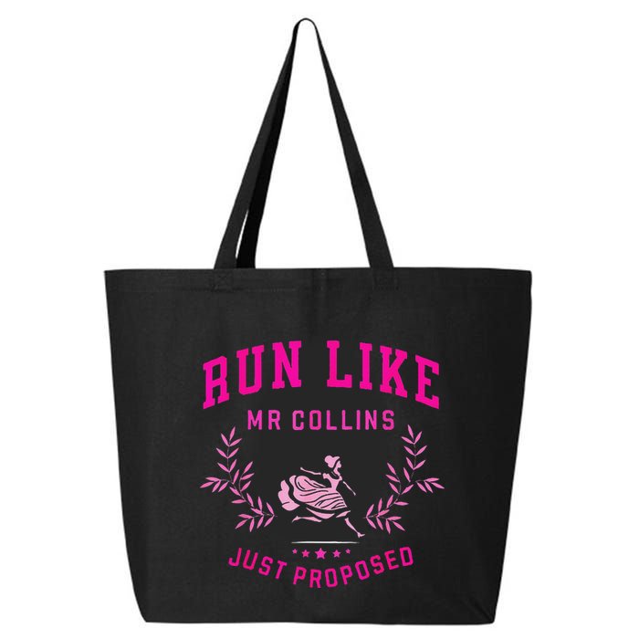 Run Like Mr.Collins Just Proposed Funny Books And Running 25L Jumbo Tote