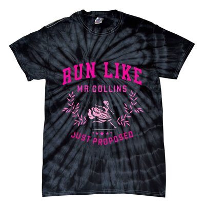 Run Like Mr.Collins Just Proposed Funny Books And Running Tie-Dye T-Shirt