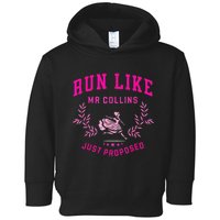 Run Like Mr.Collins Just Proposed Funny Books And Running Toddler Hoodie