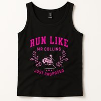 Run Like Mr.Collins Just Proposed Funny Books And Running Tank Top