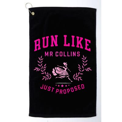 Run Like Mr.Collins Just Proposed Funny Books And Running Golf Towel