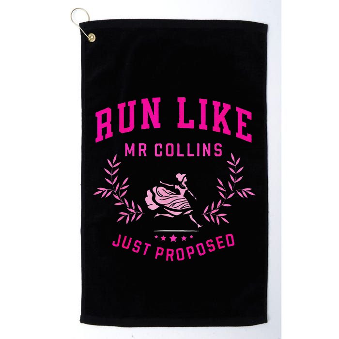 Run Like Mr.Collins Just Proposed Funny Books And Running Golf Towel