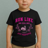 Run Like Mr.Collins Just Proposed Funny Books And Running Toddler T-Shirt