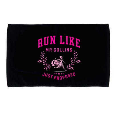 Run Like Mr.Collins Just Proposed Funny Books And Running Microfiber Hand Towel