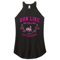 Run Like Mr.Collins Just Proposed Funny Books And Running Women's Perfect Tri Rocker Tank