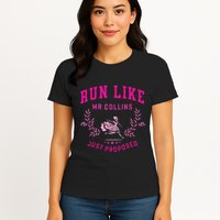 Run Like Mr.Collins Just Proposed Funny Books And Running Womens T-Shirt