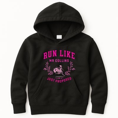 Run Like Mr.Collins Just Proposed Funny Books And Running Kids Hoodie