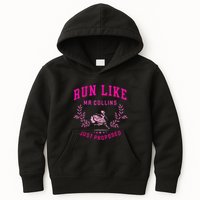 Run Like Mr.Collins Just Proposed Funny Books And Running Kids Hoodie