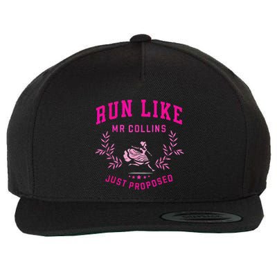 Run Like Mr.Collins Just Proposed Funny Books And Running Wool Snapback Cap
