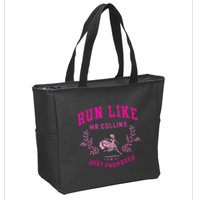 Run Like Mr.Collins Just Proposed Funny Books And Running Zip Tote Bag