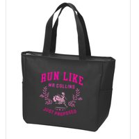 Run Like Mr.Collins Just Proposed Funny Books And Running Zip Tote Bag
