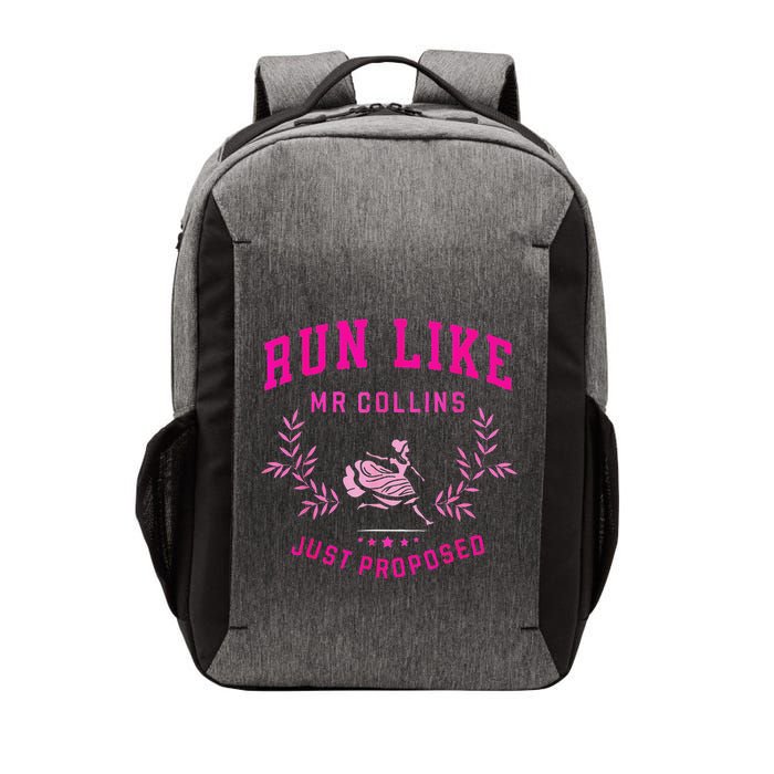 Run Like Mr.Collins Just Proposed Funny Books And Running Vector Backpack