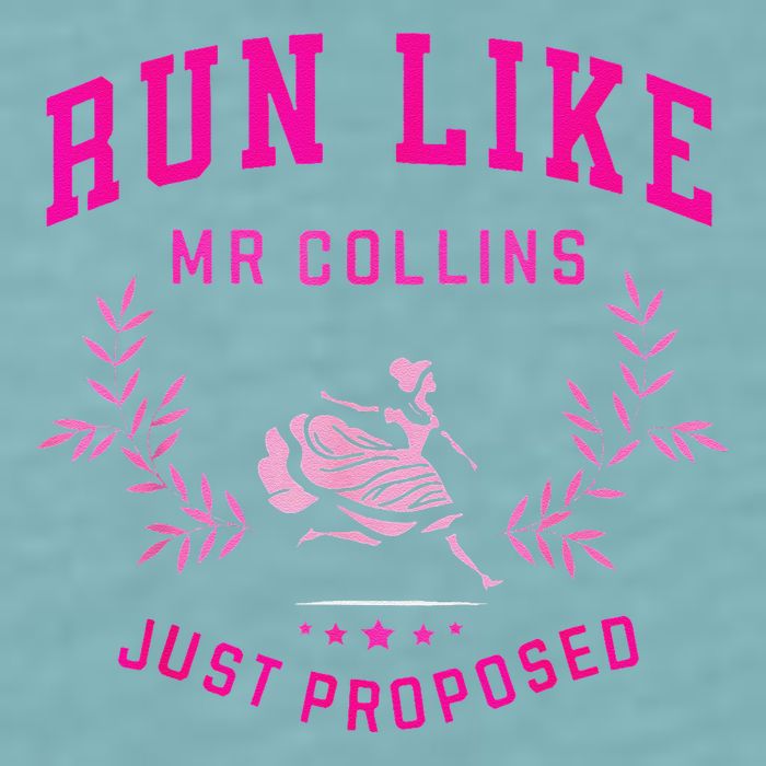Run Like Mr.Collins Just Proposed Funny Books And Running Sueded Cloud Jersey T-Shirt