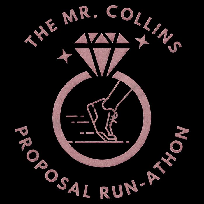Run Like Mr Collins Just Proposed Funny Books And Running Flat Bill Trucker Hat