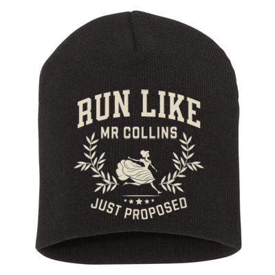 Run Like Mr Collins Just Proposed Funny Books And Running Short Acrylic Beanie