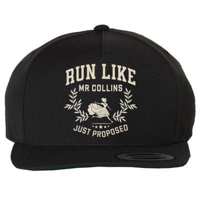 Run Like Mr Collins Just Proposed Funny Books And Running Wool Snapback Cap