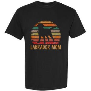 Retro Labrador Mom Dog Mother Pet Golden Black Lab Mama Garment-Dyed Heavyweight T-Shirt