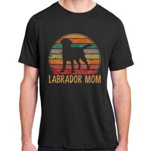 Retro Labrador Mom Dog Mother Pet Golden Black Lab Mama Adult ChromaSoft Performance T-Shirt