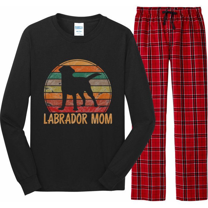 Retro Labrador Mom Dog Mother Pet Golden Black Lab Mama Long Sleeve Pajama Set