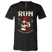 Run Little Mouse Haunting Adeline V-Neck T-Shirt