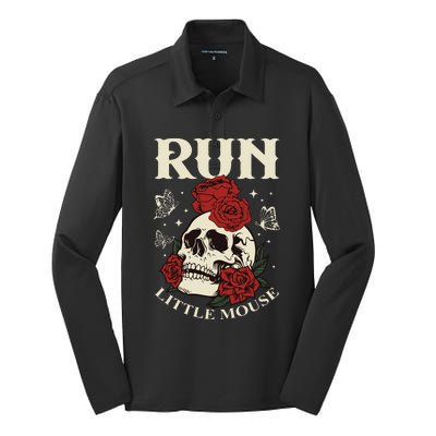 Run Little Mouse Haunting Adeline Silk Touch Performance Long Sleeve Polo