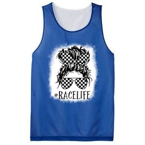 Race Life Messy Bun Funny Mom Bun Racing Racer Sunglasses Gift Mesh Reversible Basketball Jersey Tank