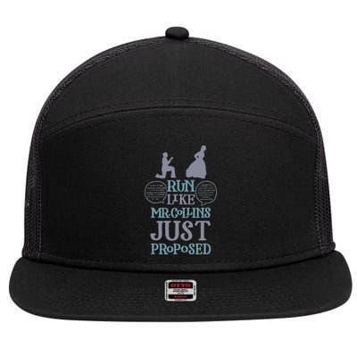 Run Like Mr. Collins Just Proposed Funny Books and Running 7 Panel Mesh Trucker Snapback Hat