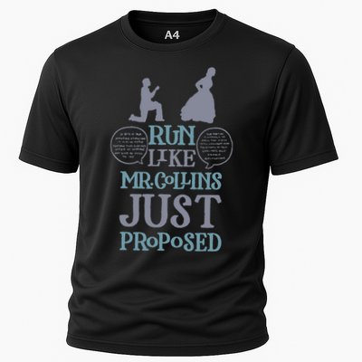 Run Like Mr. Collins Just Proposed Funny Books and Running Performance Shirt