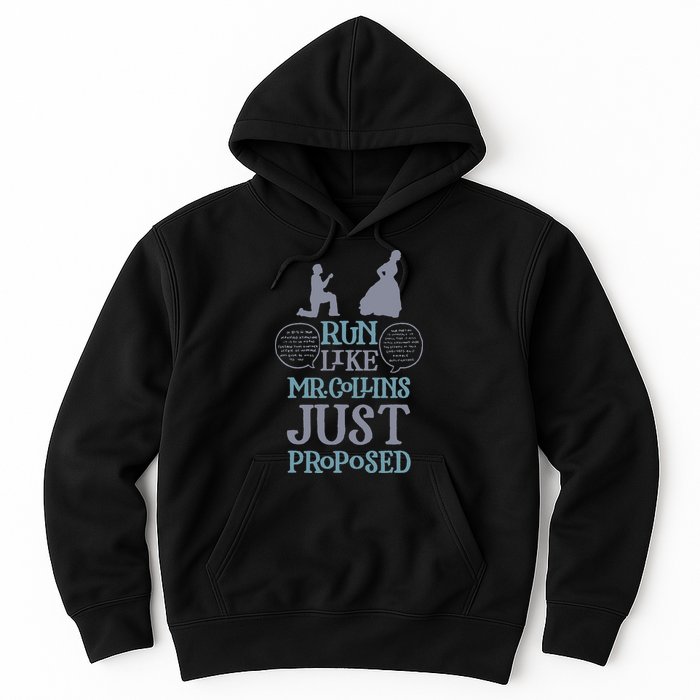 Run Like Mr. Collins Just Proposed Funny Books and Running Hoodie