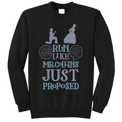 Run Like Mr. Collins Just Proposed Funny Books and Running Sweatshirt