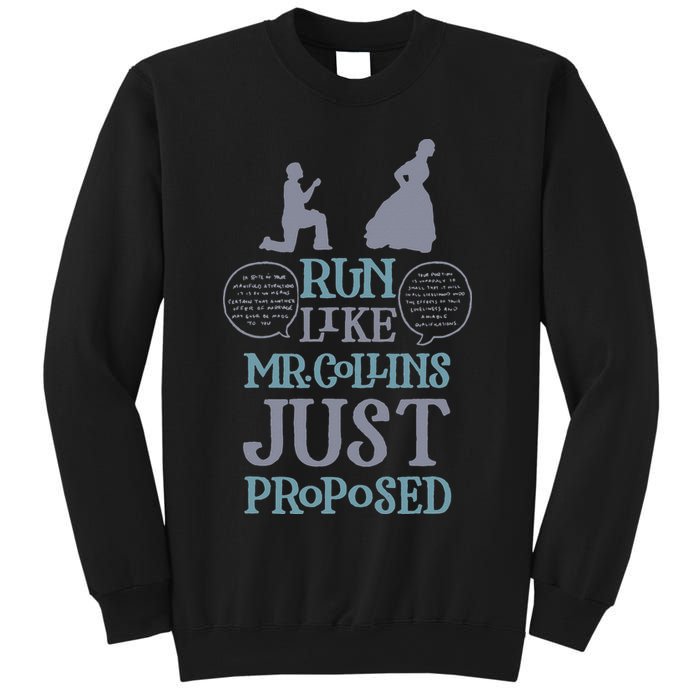 Run Like Mr. Collins Just Proposed Funny Books and Running Sweatshirt