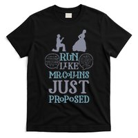 Run Like Mr. Collins Just Proposed Funny Books and Running T-Shirt