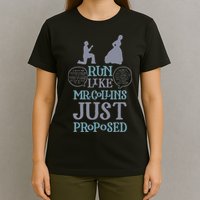 Run Like Mr. Collins Just Proposed Funny Books and Running T-Shirt