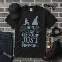 Run Like Mr. Collins Just Proposed Funny Books and Running Tall T-Shirt