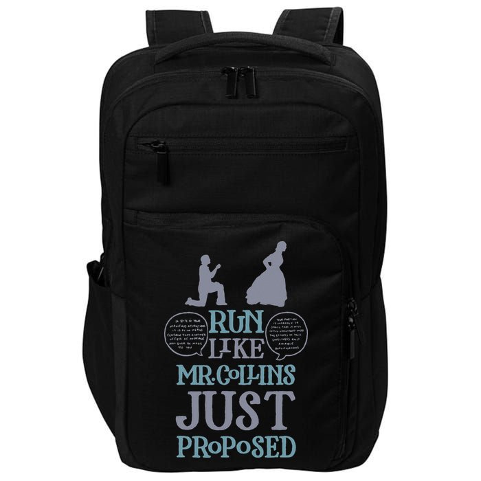 Run Like Mr. Collins Just Proposed Funny Books and Running Impact Tech Backpack