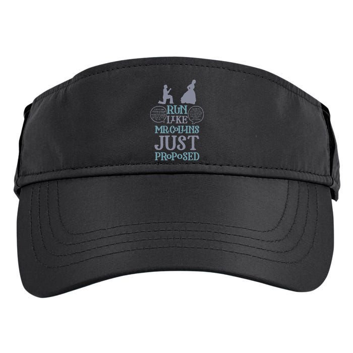 Run Like Mr. Collins Just Proposed Funny Books and Running Adult Drive Performance Visor