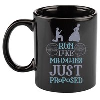 Run Like Mr. Collins Just Proposed Funny Books and Running 11oz C Handle Ceramic Mug