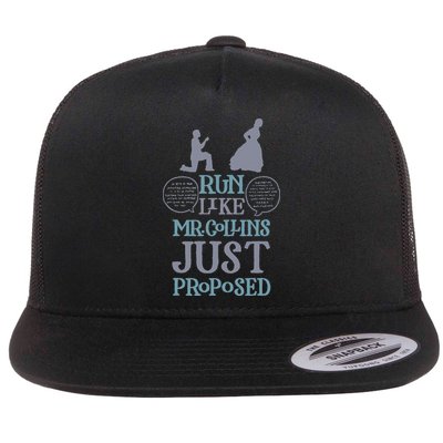 Run Like Mr. Collins Just Proposed Funny Books and Running Flatbill Hat