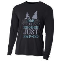 Run Like Mr. Collins Just Proposed Funny Books and Running Cooling Performance Long Sleeve Crew