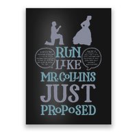 Run Like Mr. Collins Just Proposed Funny Books and Running Poster