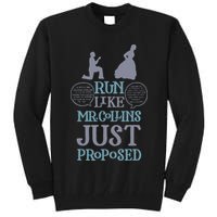 Run Like Mr. Collins Just Proposed Funny Books and Running Tall Sweatshirt