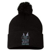 Run Like Mr. Collins Just Proposed Funny Books and Running Pom Pom 12in Knit Beanie