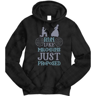 Run Like Mr. Collins Just Proposed Funny Books and Running Tie Dye Hoodie