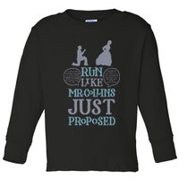 Run Like Mr. Collins Just Proposed Funny Books and Running Toddler Long Sleeve Shirt