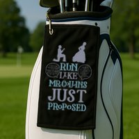 Run Like Mr. Collins Just Proposed Funny Books and Running Golf Towel