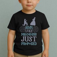 Run Like Mr. Collins Just Proposed Funny Books and Running Toddler T-Shirt