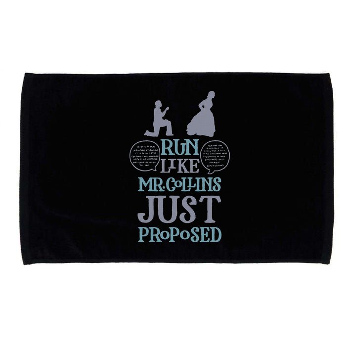 Run Like Mr. Collins Just Proposed Funny Books and Running Microfiber Hand Towel
